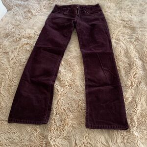 J crew purple corduroy straight leg pants